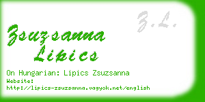 zsuzsanna lipics business card